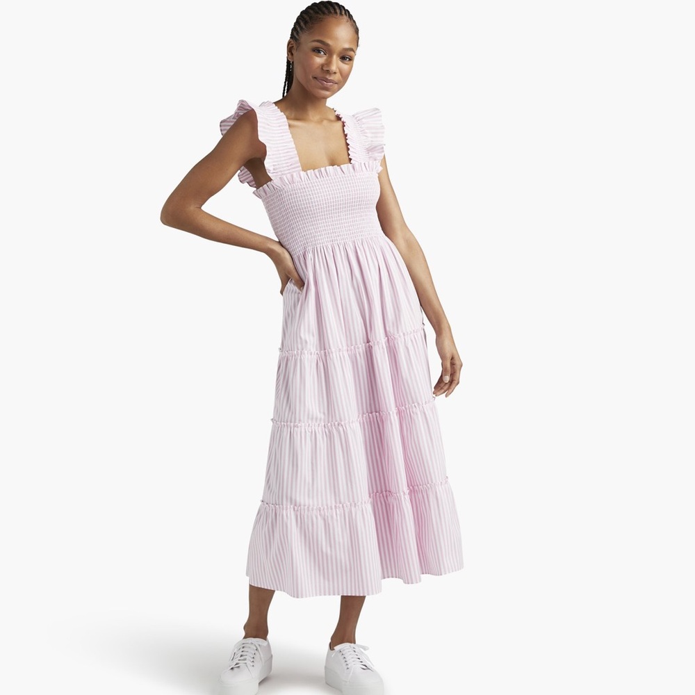 Hill House Home Ellie Nap Dress in Bubblegum Stripe